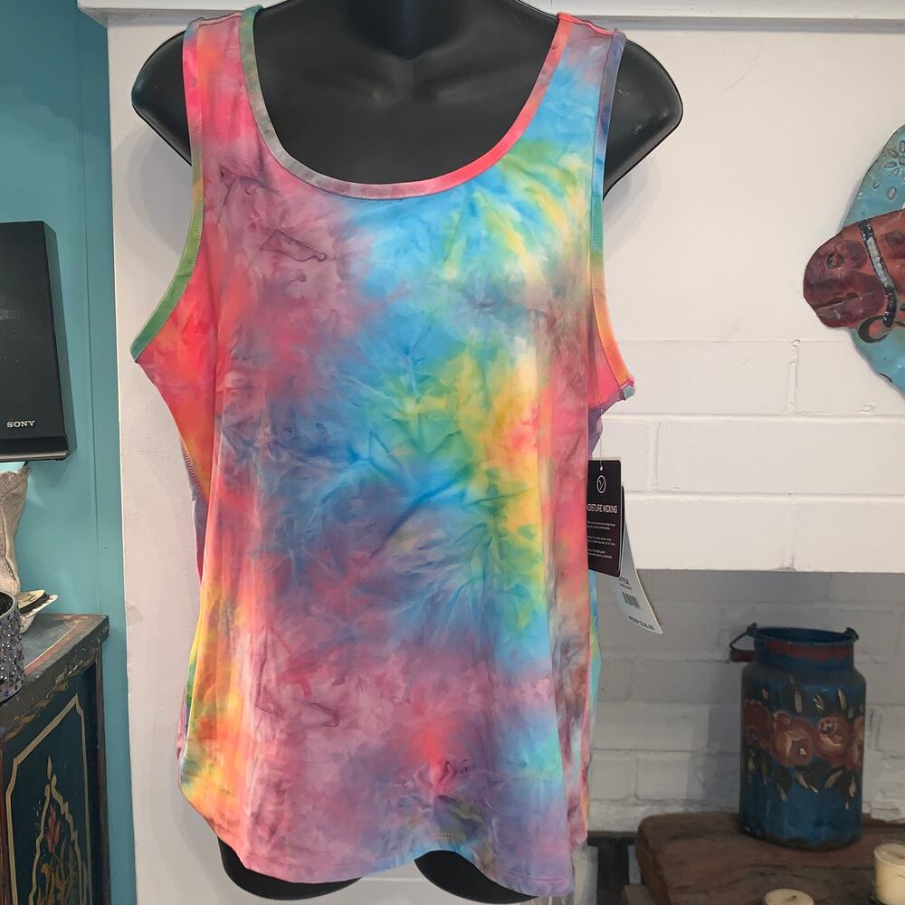NWT VOGO ATHLETICA TIE DYE YOGA ATHLETIC GYM TOP Y2K S